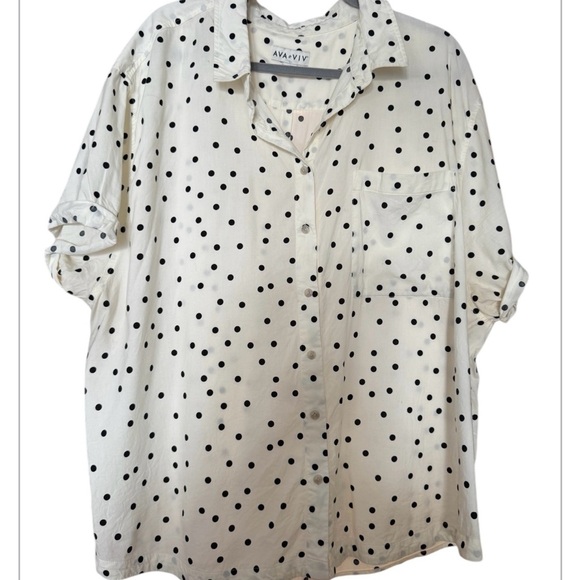 Ava & Viv Tops - Ava & Viv Women’s Polka Dot Women's Top